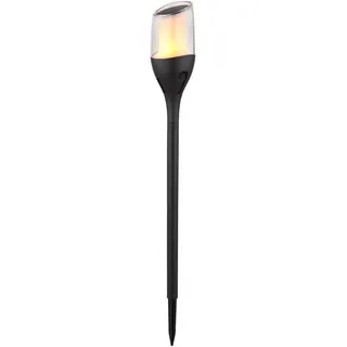 bmf-versand Solarleuchte Garten Erdspieß Solarlampe Außenleuchte Gartenfackel Solar LED - Schwarz/Weiß