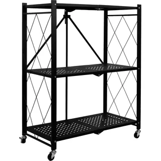 QUVIO Küchenwagen - Klappbar - Servierwagen - Küchenwagen auf Rollen - 34 x 71 x 86 cm