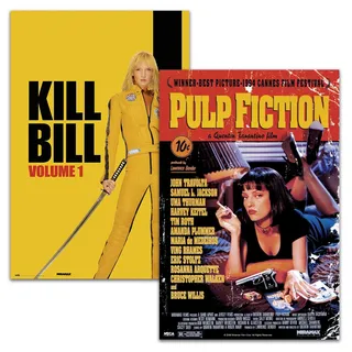 Close Up Uma Thurman Posterset - 2er Set Poster Kill Bill - Vol.1 und Pulp Fiction (61 cm x 91,5 cm)