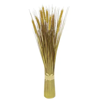 Künstlicher Weizenbündel Weizen Weizenbund Deko Gras Bund Kunst-Gras Stehgras Kunstgras Ziergras Dekogras Grasbüschel Grasbündel Kunstpflanze Herbstdeko Blumen 58 cm Natur