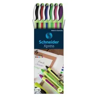 Schneider Xpress Fineliner farbsortiert 0,8 mm, 6 St.