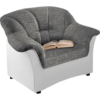 DOMO collection Sessel Flores Kunstleder 92 x 84 x 82 cm Grau