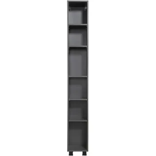 welltime Hochschrank »Trento, Badmöbel, Badregal, Regal, Breite 25 cm«, Standregal, Badezimmer-Regal, für viel Stauraum, grau