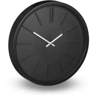 Relaxdays Wanduhr 35 cm Quarz schwarz