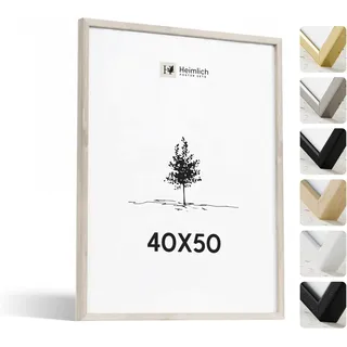 Heimlich® - Bilderrahmen - 40x50 cm, Eichenholz - Kleiner DIY-Collage-Rahmen mit Folienabdeckung - Nur zur Wandmontage