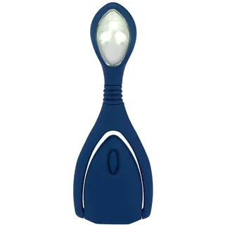 Moses moses. libri_x Leselicht Lumi Plus Nachtblau, Klemmleuchte mit stufenlosem Dimmer zum Lesen im Dunkeln, LED Leselampe in Nachtblau