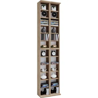 VCM Media-Regal »VCM Holz CD DVD Stand Regal   CD Regal mit Platz für 408 CDs oder 144 DVDs oder 80-Videos   Maße: H. 183 x B. 42 x T. 20 cm   Elegantes CD/DVD Regal   Blu ray Regal ¿ Almera«