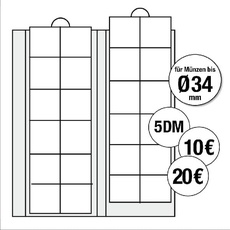 Bild von Ergänzungsblätter für alle Premium-Münzalben für Münzen bis Durchmesser 34 mm, 2er Pack