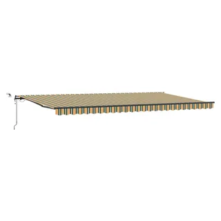 vidaXL Markisenstoff mit Grün und Gelb 600 x 300 cm Polyester - Grün