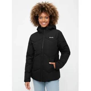 Bench. Steppjacke "KRIYA" mit Kapuze leichte Winterjacke mit hoher Wärmeleistung und Zick Zack Steppung, schwarz