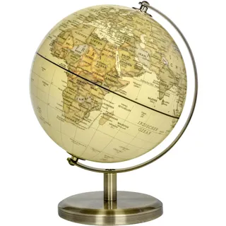 Exerz 14cm Antiker Globus- Deutsche Karte - Metallbasis Bronzierte Farbe