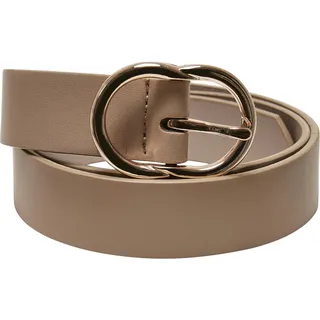 Urban Classics Damen Small Ring Buckle Belt beige/gold, XL