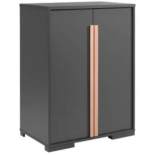 Vipack Kleiderschrank London 86 x 116,2 x 56 cm Grau