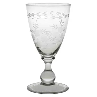 Greengate Weinglas mit Muster geschliffen Klein Weißwein Glas Trinkglas