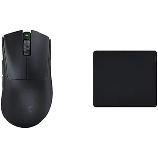 Razer DeathAdder V3 Pro - Kabellose ergonomische Esports-Maus Schwarz & Gigantus V2 Large - Weiches Gaming-Mauspad für schnelle Spielstile und optimale Kontrolle, 450 x 400 x 3mm - Schwarz
