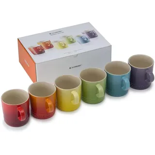 Le Creuset Becher 350 ml, Steinzeug, 12 cm Höhe, Regenbogen