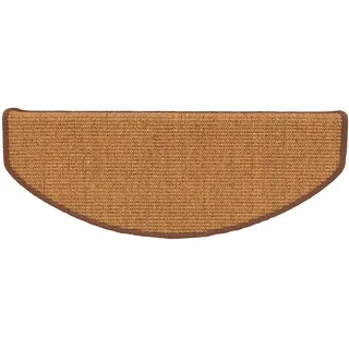 Pergamon Natur Sisal Stufenmatten 15Er-Set , Braun , Textil , Rund , 18x56 cm , rutschfeste Unterfläche , Teppiche und Böden, Bodenbeläge