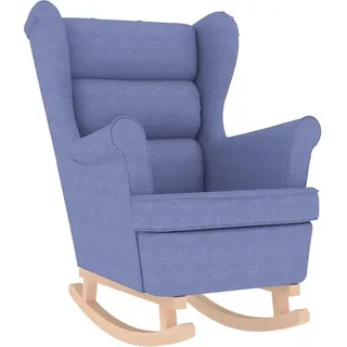 vidaXL Schaukelsessel Jeansblau 74x90x102 cm Stoff - Blau