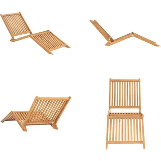 vidaXL Sonnenliege Massivholz Teak - Sonnenliege - Sonnenliegen - Gartenliege - Gartenliegen - Braun