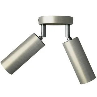 Creative Cables Mit Bulb 2-flammig Lampe Mit Tub-e14 Schirm Und Runder Rosette- - Satin Titanium - One Size