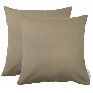 TOM TAILOR HOME "Dove" unifarben, Kissenhüllen ohne Füllung, 2er Pack