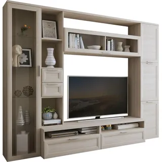 Carenno - Wandregal, braun Ulme, Modular - Braun