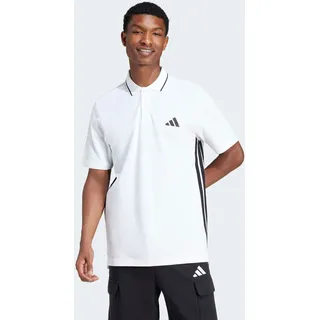 Poloshirt ADIDAS SPORTSWEAR "ESSENTIALS 3-STREIFEN PIQUÉ", Herren, Gr. M, schwarz-weiß (weiß, schwarz), Obermaterial: 100% Baumwolle, Shirts Poloshirt