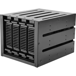 Silverstone Technology SST-FS304B-V, DREI 5,25-Zoll-Geräteeinschübe an Vier 3,5-Zoll-SAS 12G / SATA 6 Gbit/s Hot-Swap-Käfig mit Unterstützung für 9,5 mm Slim ODD