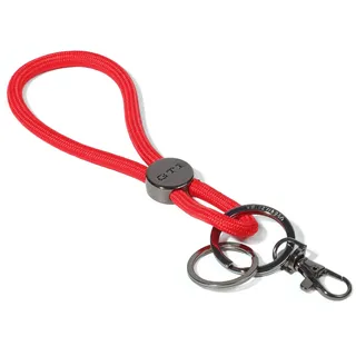 Volkswagen Original VW Schlüsselanhänger GTI Logo Kordel Metall Anhänger Keyring, rot