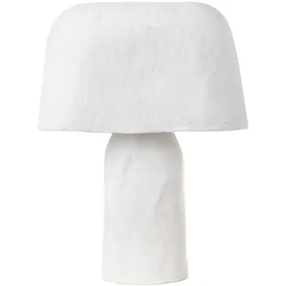 Beliani Tischleuchte Weiß Carrasco , Papier , E27 , 30x43x30 cm , Lampen & Leuchten, Innenbeleuchtung, Tischlampen