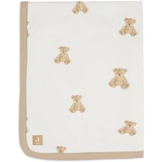 Jollein 513-511-66095 Babydecke mit Teddyfell Teddybär weiß (75x100 cm)
