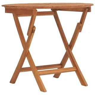 vidaXL Gartentisch Klappbar Ø 85x75 cm Massivholz Teak - Braun