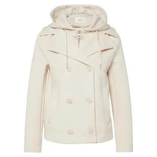s.Oliver Damen Outdoor-Jacke Cabanjacke Scuba Beige - Beige