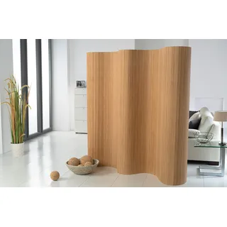 DE-COmmerce Doppelseitiger Bambus Paravent (BxH) 244 cm (Variable Stellbreite) x 185 cm Raumteiler Trennwand Faltwand Shoji Sichtschutz Farbe: Pure