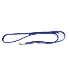 IDC Color & Gray verstellbare Leine mit Doppelkarabiner, 20 mm x 2,2 m, Blau-Grau