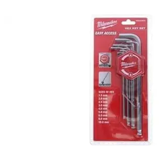 Milwaukee Innensechskantschlüssel-Satz 1.5mm-10mm 9-teilig metrisch