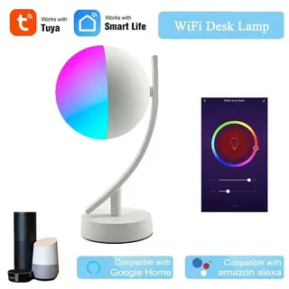 Tuya 12W LED Tischlampen Smart WiFi dimmbar Kompatibel mit Alexa Google