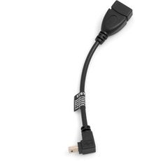System-S Mini USB (Male) abwärts gewinkelt 90 Grad Winkel USB-On-The-Go Host Kabel auf USB Typ A (Female) Adapter Kabel 13,5 cm