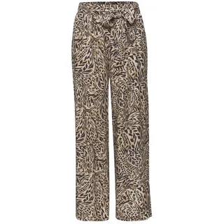 Buffalo Palazzohose aus gewebter Viskose, Stoffhose mit Taschen und Gürtel, Sommerhose, bunt