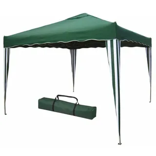 VERDELOOK Faltbarer Metallpavillon mit Polyesterabdeckung, 3x3 m, grün