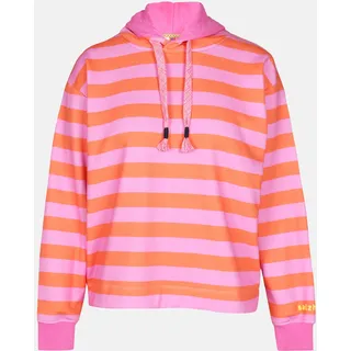 Kapuzenpullover SALZHAUT "Hoodie ADEBAAR", Damen, Gr. M, rosa (blossom, orange), Obermaterial: 80% Baumwolle CO (CMIA). 20% Polyester PES., Pullover Kapuzenpullover