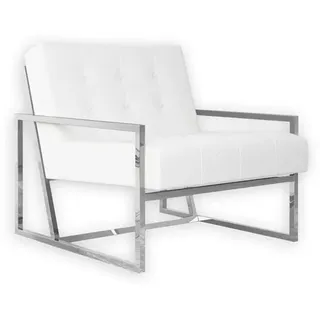 S-Style Möbel Loungesessel Duban Weiß Bouclé-Stoff , Textil , Echtholz,Buche, Birke , Füllung: Polyetherschaumkern,Polyetherschaumkern , 84x81x89 cm , Blauer Engel, FSC Mix, Oeko-Tex®, Hergestellt in Europa , Wohnzimmer, Sessel, Polstersessel