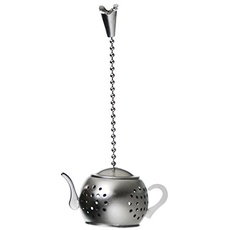 Excelsa Teekanne mit Untertasse Tea Time, 6 x 6 cm, Silber