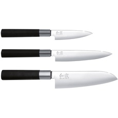 Kai 67-W13 Wasabi Set 3-teilig 6710P und 6715U Allzweckmesser, 6716S Santoku