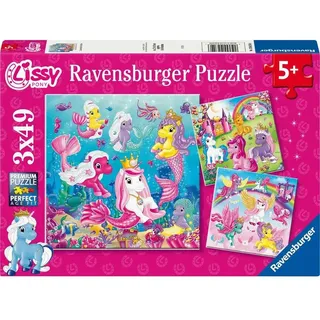 Kinderpuzzle 3x49 Teile - Lissy Pony - Zauberhafte Welten!