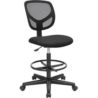 Songmics Bürostuhl Sitzhöhe 55 cm - 75 cm Schwarz
