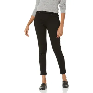 Amazon Essentials Damen Stretch-Schlupf-Jeggings mit mittlerer Leibhöhe - Auslaufmodell, Schwarz, 40