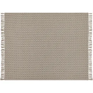 Beliani Tagesdecke BERE Baumwolle 150 x 200 cm Taupe