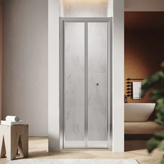 SONNI Nischentür Falttür 86x185cm Drehfalttür Pendeltür Duschabtrennung Duschkabine Duschwand Dusche