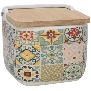 DRW Salzstreuer Keramik Mosaik Farben 12 x 12,5 x 11 cm